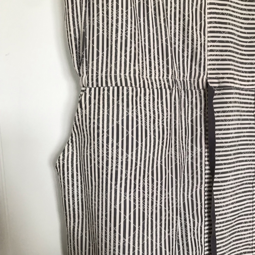 Rare Unique Quinn Button Down Drawstring Striped … - image 2